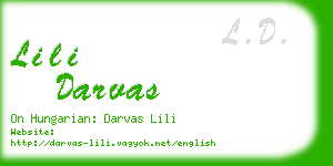 lili darvas business card